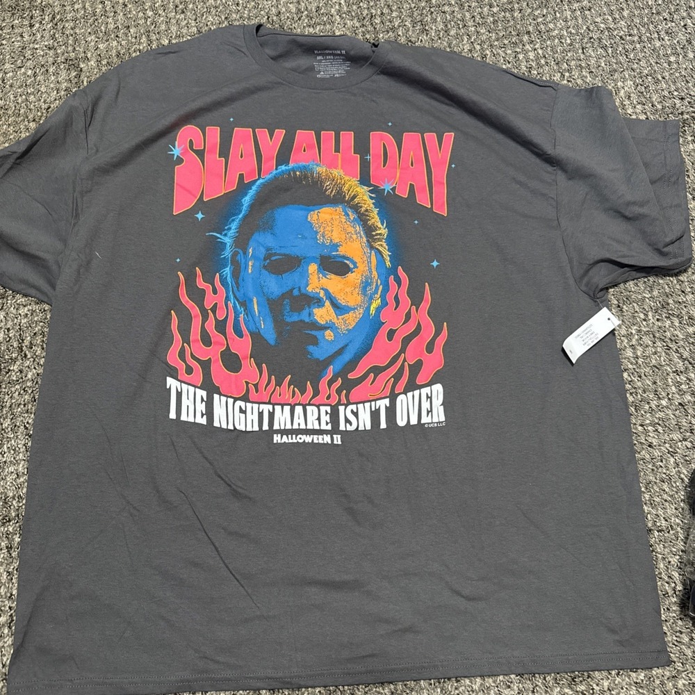 NEW Michael Myers HALLOWEEN Slay All Day Nightmare Isn't Over T-Shirt 3XL NWT